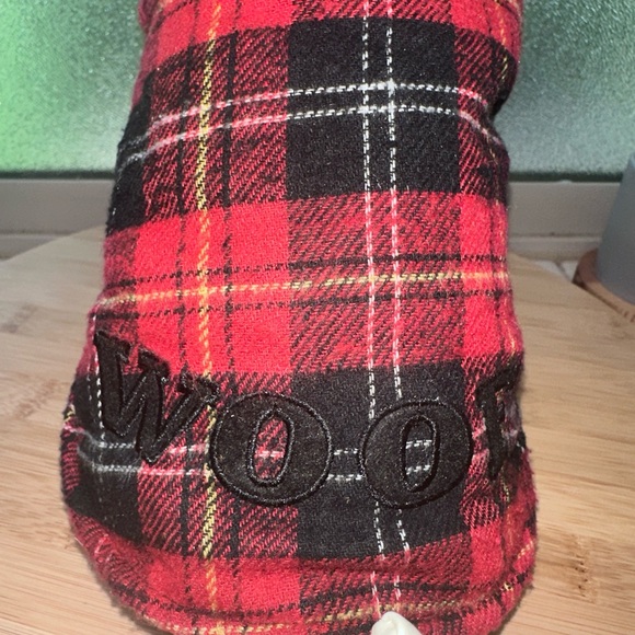 Top Paw - Flannel “Woof” Hoodie - Picture 6 of 7